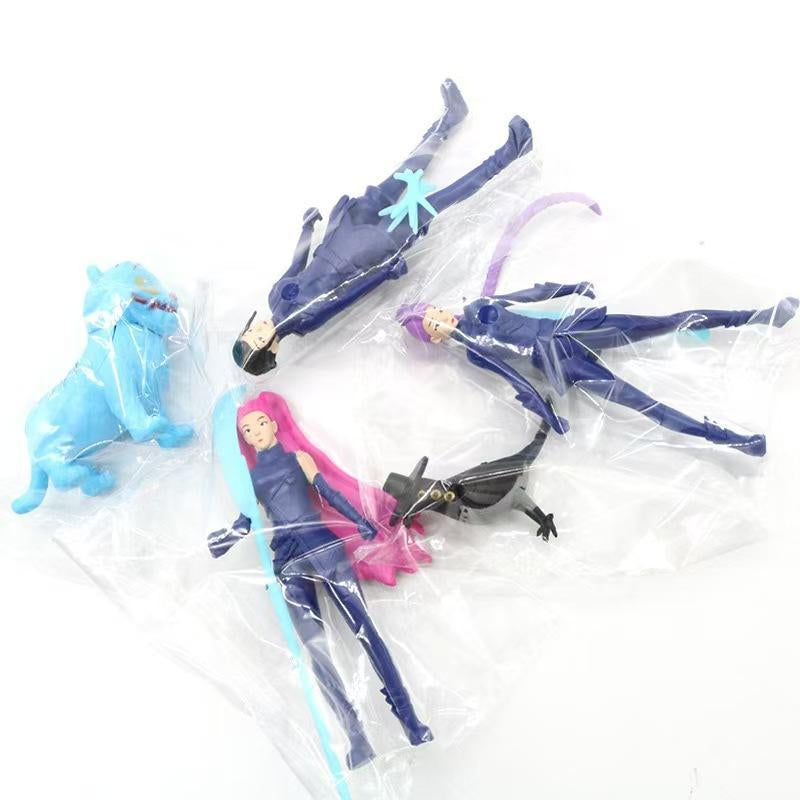 5 Piece Set Kpop Demon Hunter Figure Collection, Game Character Models, 5.3-11.5Cm High, Desktop Decorations, Perfect for Home & Office Decoration