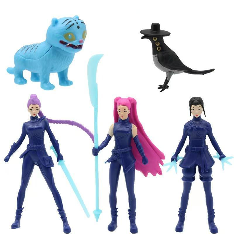 5 Piece Set Kpop Demon Hunter Figure Collection, Game Character Models, 5.3-11.5Cm High, Desktop Decorations, Perfect for Home & Office Decoration
