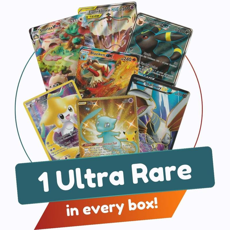 Ultra Rare Starter Pack | 50+ Authentic Pokemon Cards | 1X Ultra Rare Guaranteed | 